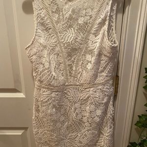 White Crochet Mini dress